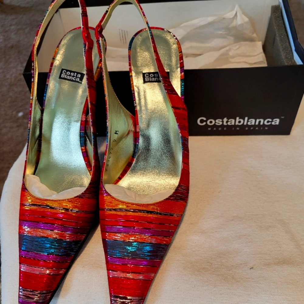 Shoes, 3 inches heel & and matching purse (Worn once)